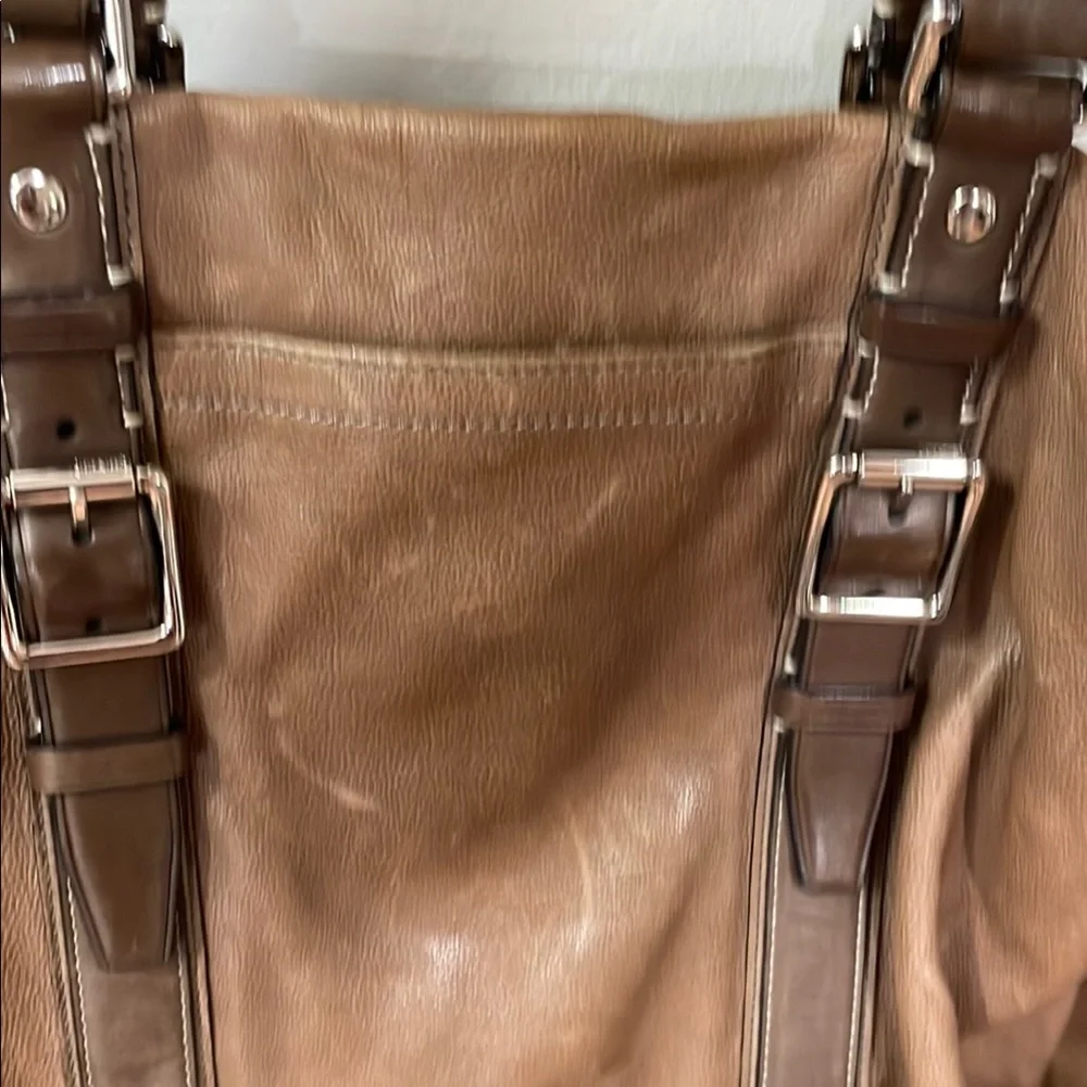 Coach Brown Leather Tote Bag - Picture 7 of 8